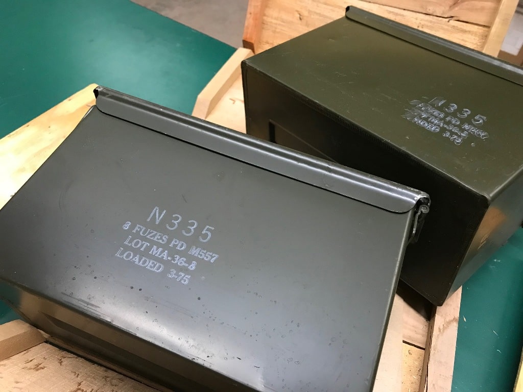 50 Cal Sized Ammo Boxes 2pc Crated
