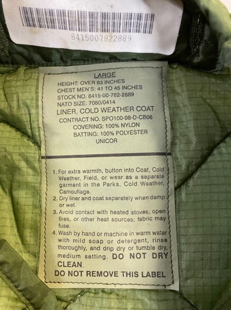 M 6 Field Jacket Liner New Original GI clg1083 (1)