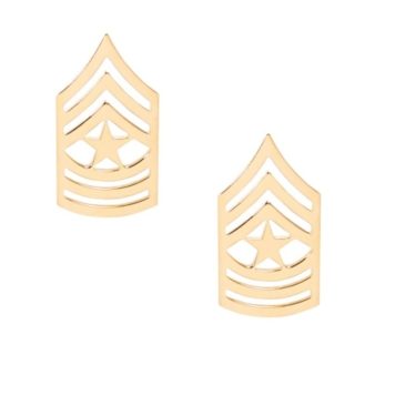 army pin on collar rank e 9 sgt major