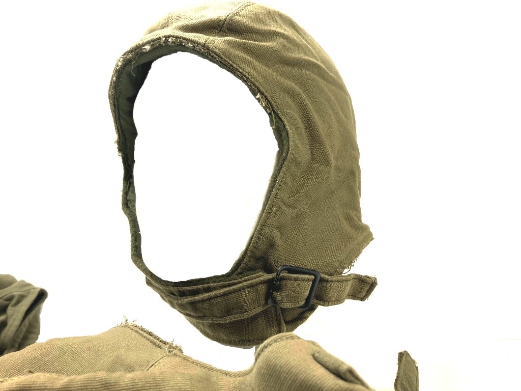 Aviator's Cloth Flight Cap WW2 Cotton Wool Lined