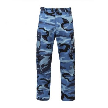 blue camo trousers mens