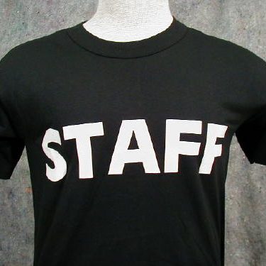 black staff t shirt