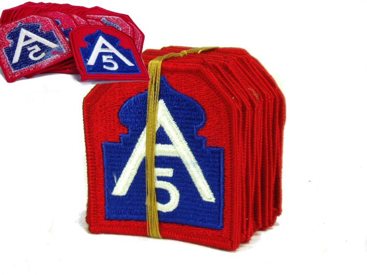 5th Army Patch, Color U. S. Army Patch Sleeve Insignia