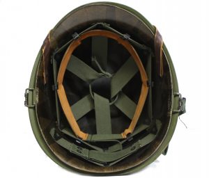 M-1 Helmet , Post WW2 with liner and leather chinstrap