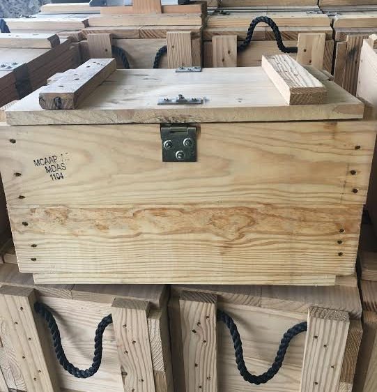 Danish Military Surplus Wood Ammo Box, Like New - 702353, Ammo