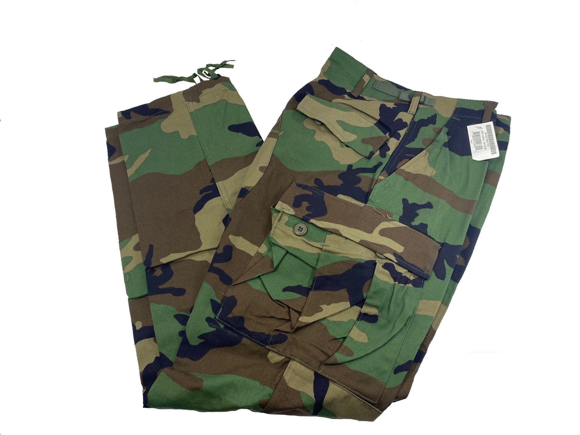 Woodland Bdu Trousers Small Reg Issue, Nyco - Omahas Army Navy Surplus