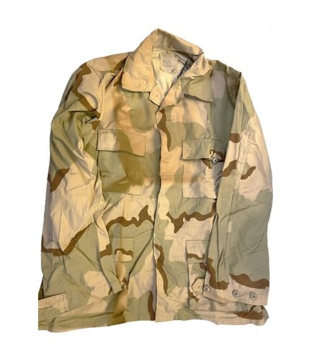 3 color desert bdu shirt large long browned nyco clg3243 (1)