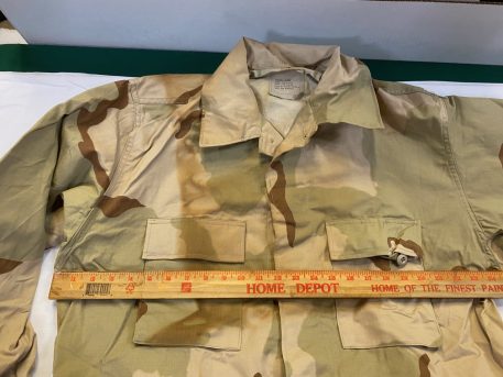 3 color desert bdu shirt large long browned nyco clg3243 (3)