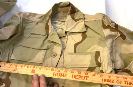 3 color desert bdu shirt x small x short browned nyco clg3240 (3)